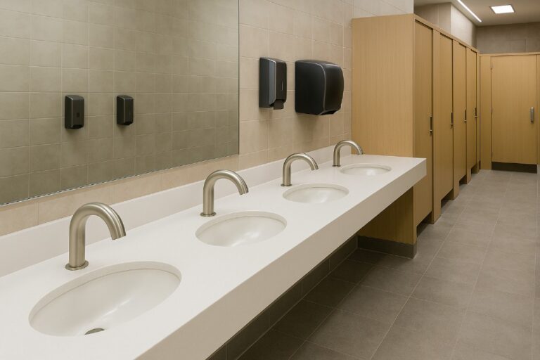 Read more about the article Designing Sustainable Restrooms for Airports, Schools, and Stadiums