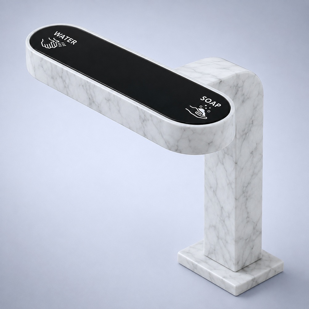Fontana Glacier Series Marble Stone Touchless Faucet and Soap Dispenser